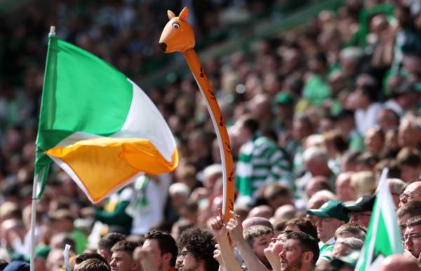 Stunning aerial image of celebrating Celtic supporters taking over Glasgow with flags and pyro