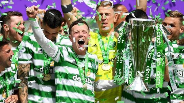 Watch Celtic lift the Scottish Premiership trophy