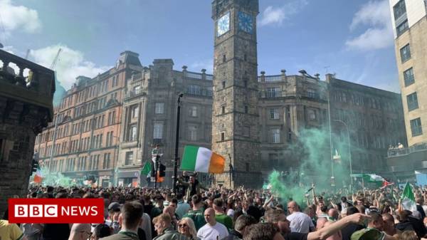 Six arrested as Celtic fans celebrated title win