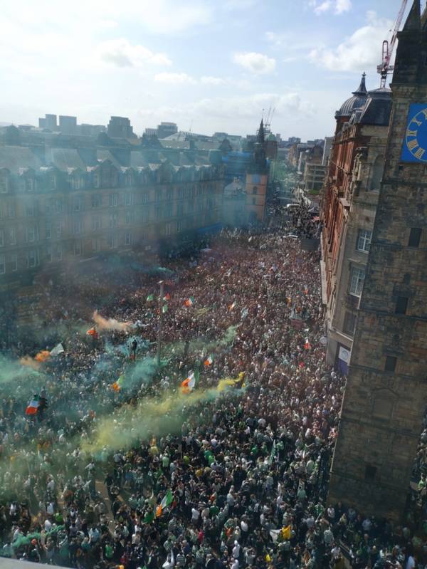 A Class Apart; Celtic Fan Turns Good Samaritan in Merchant City Footage