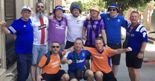 Rangers and Frankfurt fans besiege Seville for Europa League final