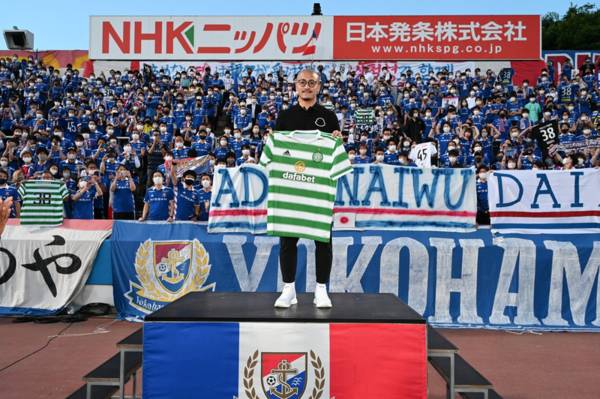 Yokohama Fans Display Celtic Jerseys For Daizen Send Off