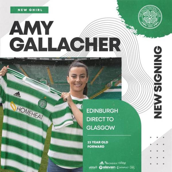 Celtic sign Patsy Gallacher’s great granddaughter Amy