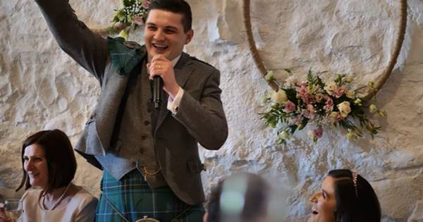 Celtic-mad groom makes heartfelt speech to ‘love of life’ and raises glass to Big Ange