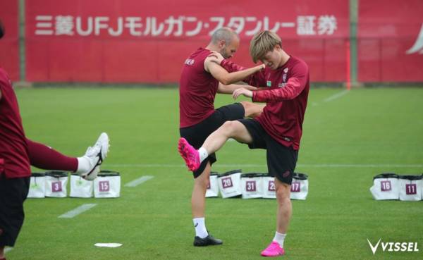 Photos: Celtic star Kyogo trains alongside Iniesta back at Vissel Kobe