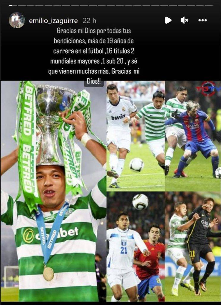 Emilio Izaguirre shares the love of Celtic supporters after retirement post