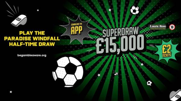 £15,000 half-time Superdraw up for grabs this Sunday