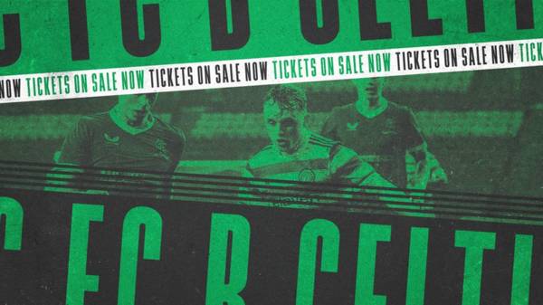 Blackburn Rovers v Celtic FC B Team – tickets on sale now