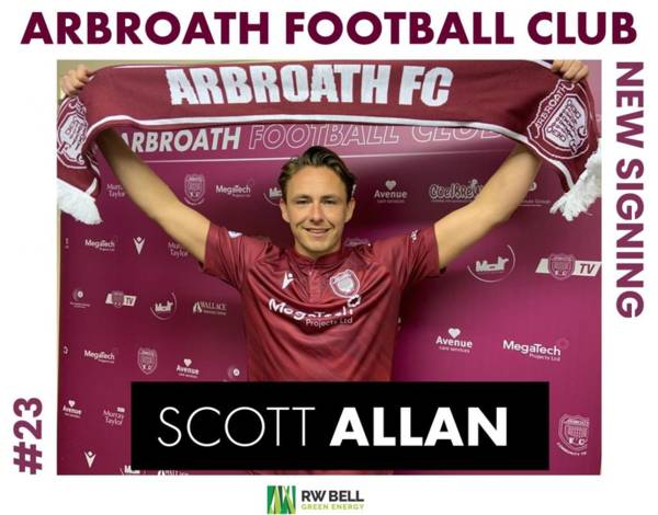 Former Celtic midfielder completes surprise move to Arbroath