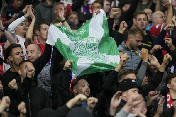 Video: ‘We love you Celtic’, PSV fans wave Celtic flag at Ibrox