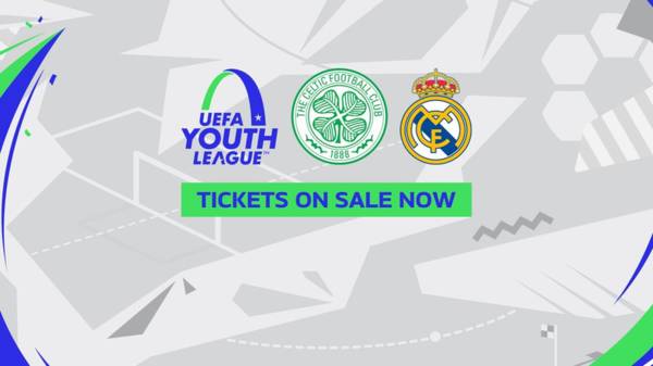 Celtic v Real Madrid in the UEFA Youth League – tickets on sale now