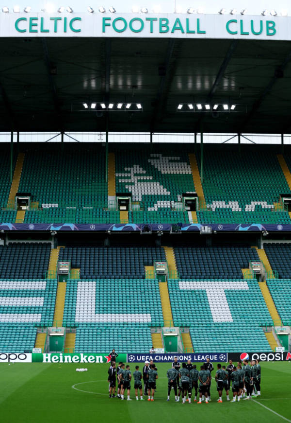 Celtic Park Champions League Revamp; Adidas Logo