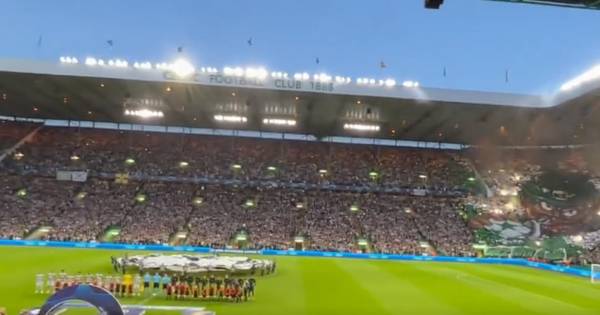 Watch: Celtic Park’s spine-tingling atmosphere during Champions League anthem before Real Madrid loss