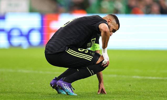 Karim Benzema out for a month after an injury in Real Madrid’s Champions League win over Celtic