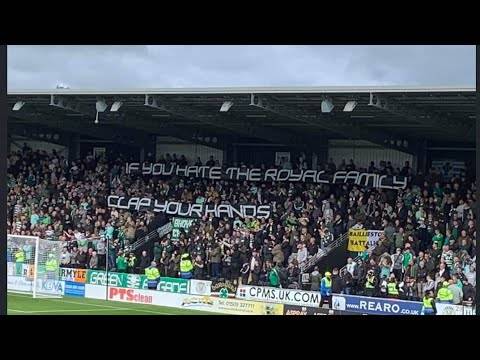 Celtic Fans Express Their Thoughts on the Royal Family with a Banner During Minute Applause