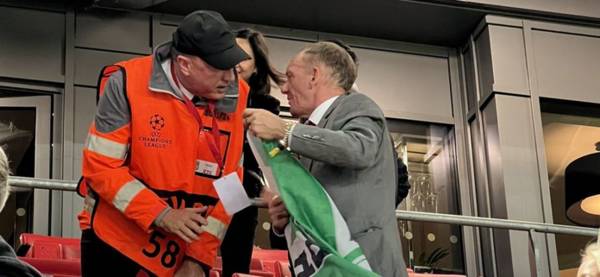 Heavy-handed stewards remove Celtic banner at Anfield