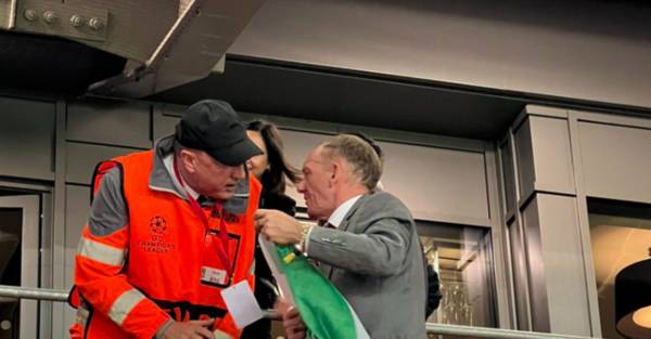 Liverpool Fan Apparently Forced To Remove Celtic Flag In Rangers Game