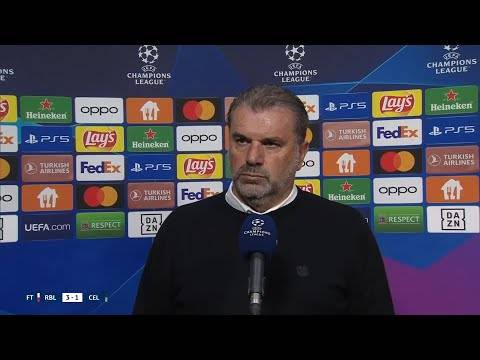 Ange Postecoglou reacts to a tough night for Celtic