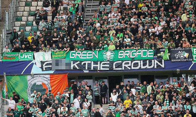 Celtic fined £13,000 by UEFA after fans displayed a ‘F*** the crown’ banner