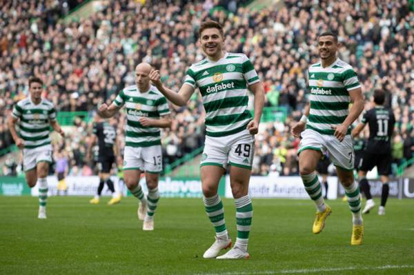 Emphatic Celtic respond to critics by thrashing Hibs as club legend James Forrest hits 100-goal mark