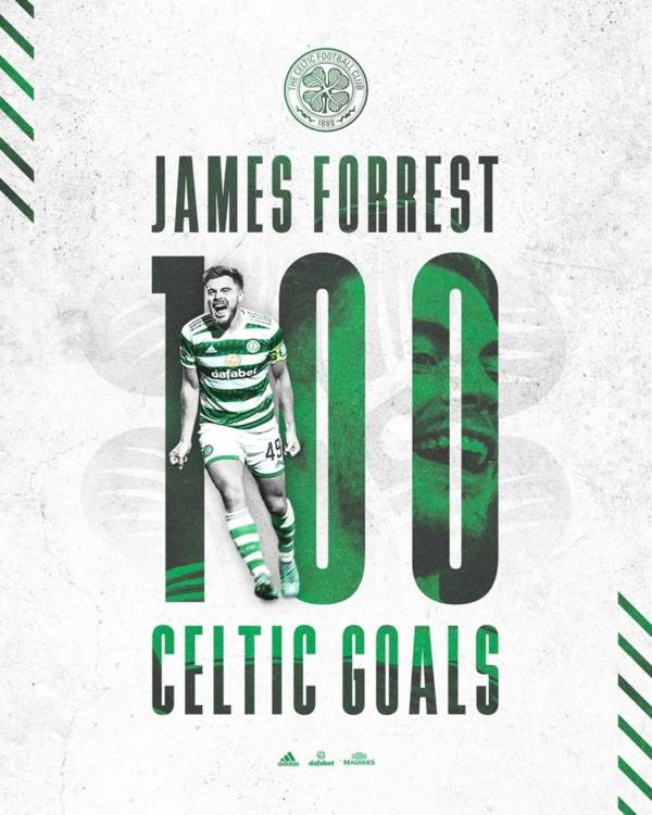 Video: Forrest makes it 4-1, completes hat-trick, 100th Celtic goal