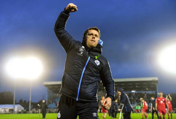 Former Celtic coach Damien Duff gives class post-match interview after guiding team to cup final