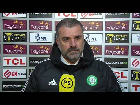 Celtic manager Ange Postecoglou reacts to Premier Sports Cup Quarter Final win over Motherwell