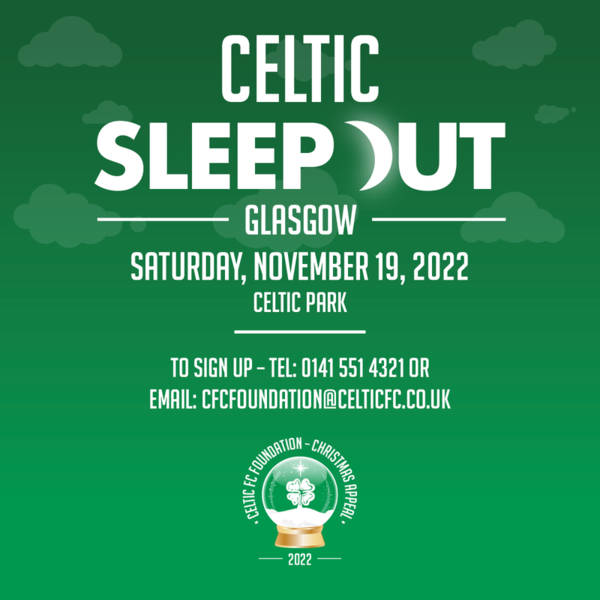 Last chance to join the Celtic Sleep Out Glasgow