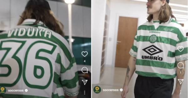 Jackson Irvine Rocks Up To Qatar In Retro Celtic Viduka Kit