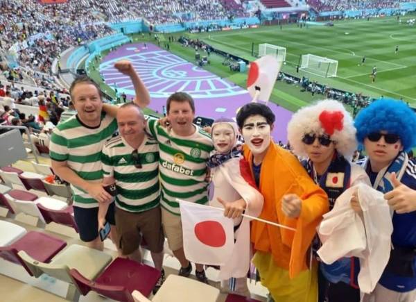 Hoops Trio cheer on Celtic’s Daizen Maeda as Japan shock Germany