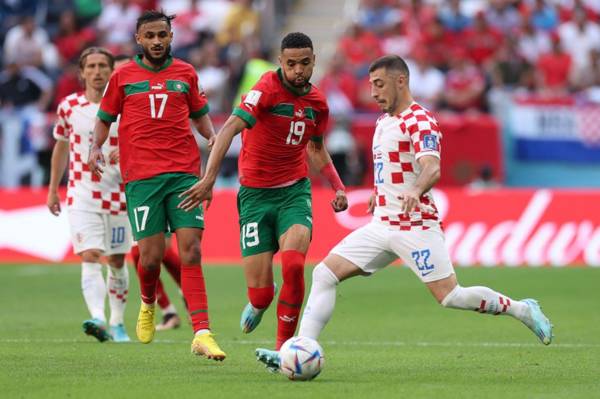 Juranovic and Modric playing in Croatia’s World Cup opener against Morocco