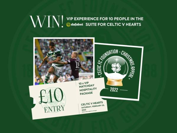 Win a VIP experience for 10 people in the Dafabet Suite for Celtic v Hearts