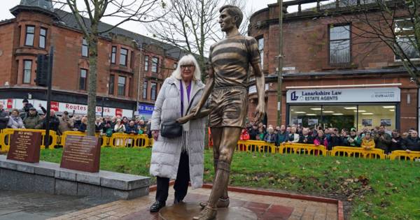 Billy McNeill statue unveiled as Celtic icon remembered in hometown with Lisbon Lion memorial