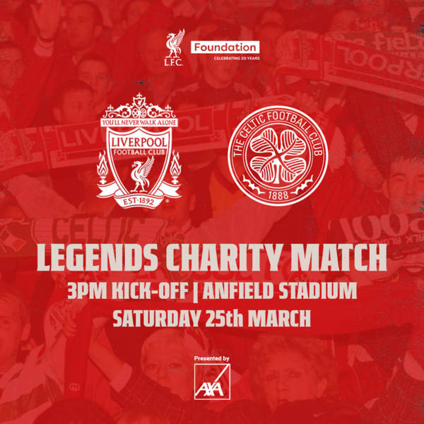 Celtic Legends set to take on Liverpool Legends in March 2023