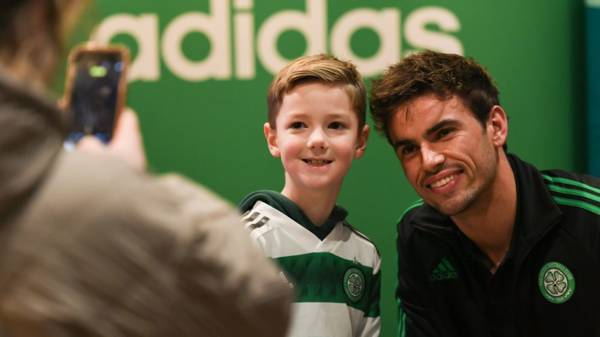 Supporters enjoy a special festive signing session with the players at Celtic Park