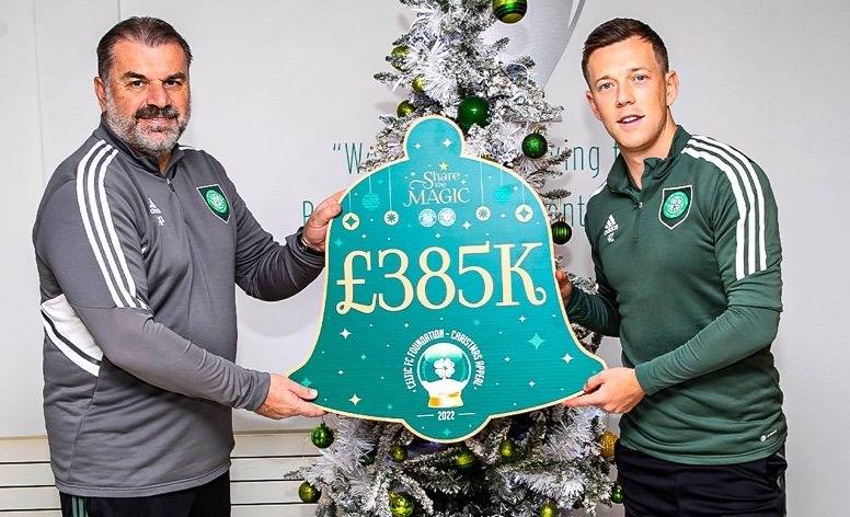 Record breaking £385,000 raised by Celtic FC Foundation’s Christmas Appeal