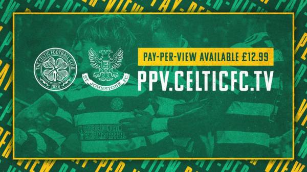 Celtic v St Johnstone available on StreamDigital’s Pay-per-view in UK & Ireland