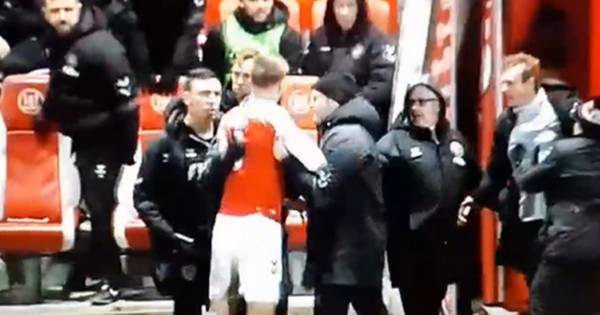 Watch Scott Brown send Shaun Rooney down tunnel after Fleetwood red card meltdown