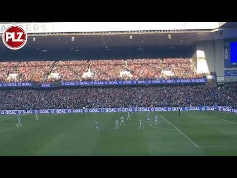 Rangers fans celebrate James Tavernier penalty vs Celtic