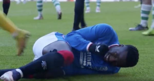 Fashion Sakala’s Rangers penalty glee caught in clip as unique angle vs Celtic shows smiling star