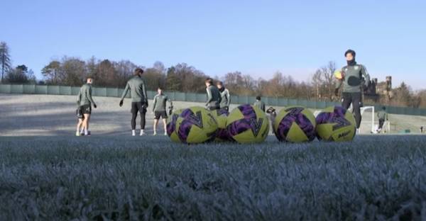 Video: Celtic brave the cold ahead of St Mirren clash