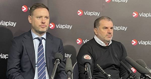 Ange Postecoglou and Michael Beale sit together as Celtic and Rangers bosses ‘awkward’ moment has fans saying same thing