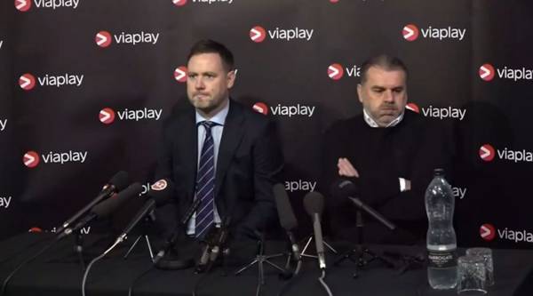 Awkward wasn’t it – Ange Postecoglou’s face says it all…