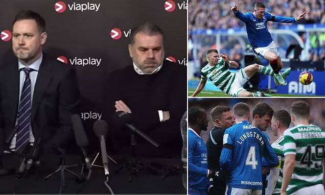 Rangers and Celtic bosses Michael Beale and Ange Postecoglou are made to sit together