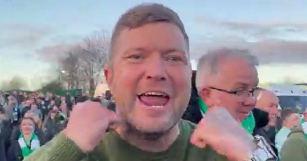 Watch as Celtic fans react to Viaplay Cup triumph over Rangers outside Hampden