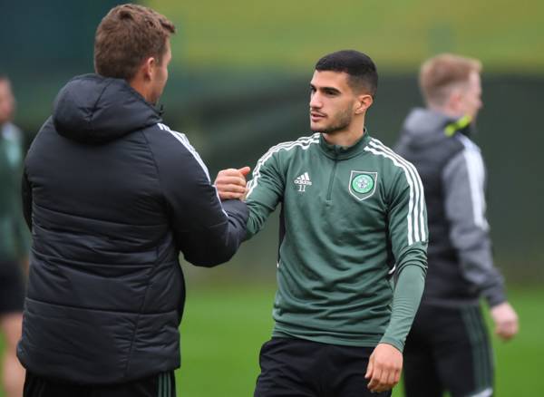 Liel Abada doing extra work after Celtic training; watches Harry Kewell videos