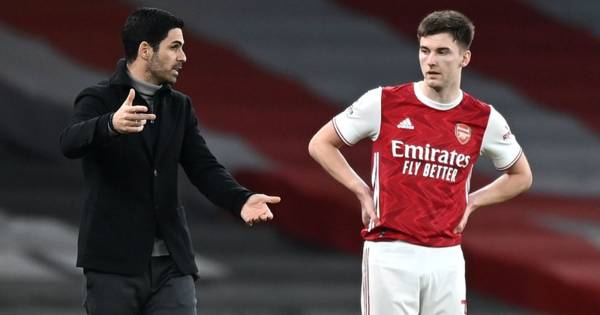 Kieran Tierney and Mikel Arteta hold Arsenal talks amid transfer speculation over the Celtic diehard