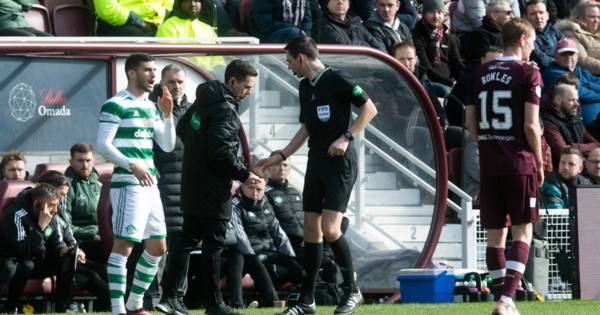 Joe Hart targeted by Hearts fans as Celtic goalkeeper hands item thrown to ref Kevin Clancy