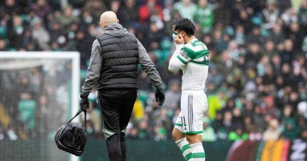 Reo Hatate in Celtic injury blow as Japanese midfielder forced off with hamstring problem