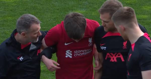 Ben Doak out of Scotland under-21 squad as Liverpool starlet recovers from nasty head injury